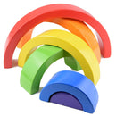 Kids Wooden Toy Montessori Rainbow Building Blocks DIY Creative Stacking Balance Game Educational Toys For Children Kids Gifts