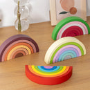 Kids Wooden Toy Montessori Rainbow Building Blocks DIY Creative Stacking Balance Game Educational Toys For Children Kids Gifts