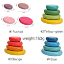 Baby Wooden Building Block BPA Free Montessori Educational Toy Rainbow Stacked Stone Balanced Stacking Toys Children Gifts