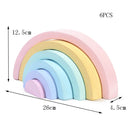 Kids Wooden Toy Montessori Rainbow Building Blocks DIY Creative Stacking Balance Game Educational Toys For Children Kids Gifts