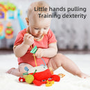 Baby Sensory Toys 0-6 Months - Crib & Car Seat Hanging Crab Attachment with Clip Rattles and Teether Toy for Newborn Infant Gift