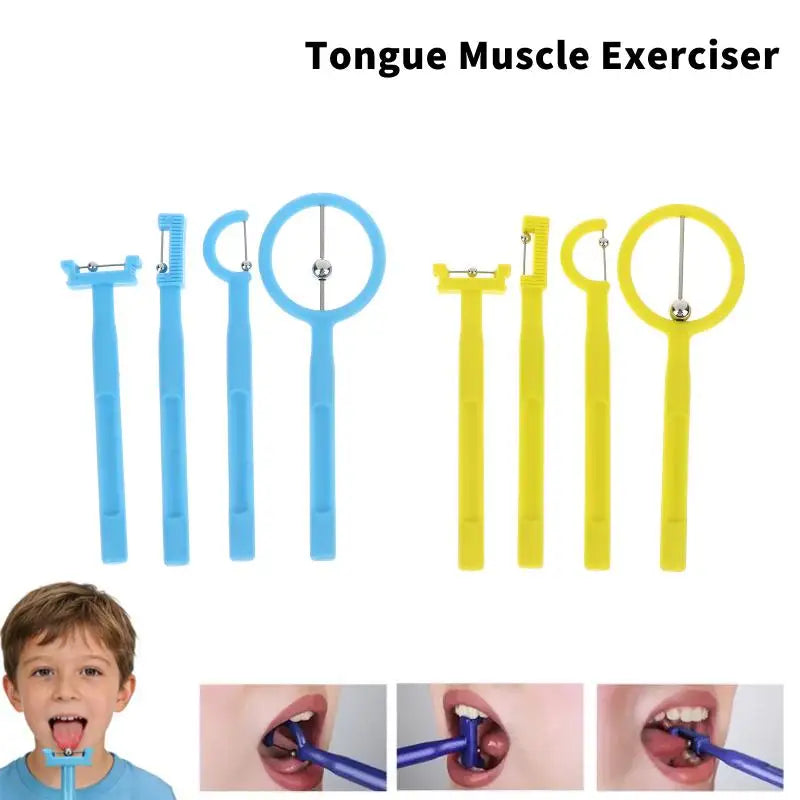 (HB05)4Pc Tongue Tip Oral Care Exercise For Children Speech Therapy Autism Sensory Rehabilitation Oral Tongue Muscle Trainer
