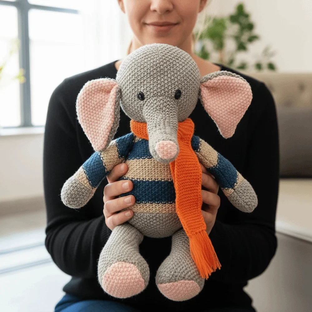 Cute Design Crocheted Wool Plush Toy Kawaii Style Soothing Texture Soft Stuffed Plush Toy Children Gits Educational Plush Toy
