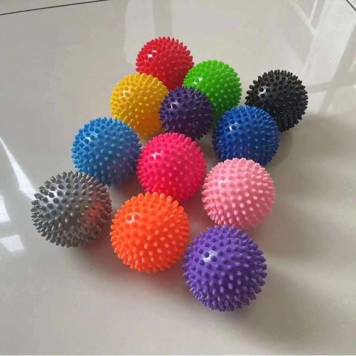 Massage Ball Spiky Hard 7.5CM Stress Reflexology Acupressure Occupational Therapy Sensory Fidget Toys Adults Kids