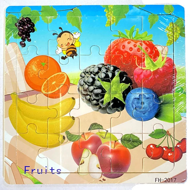 Wooden 3D Cartoon Puzzle