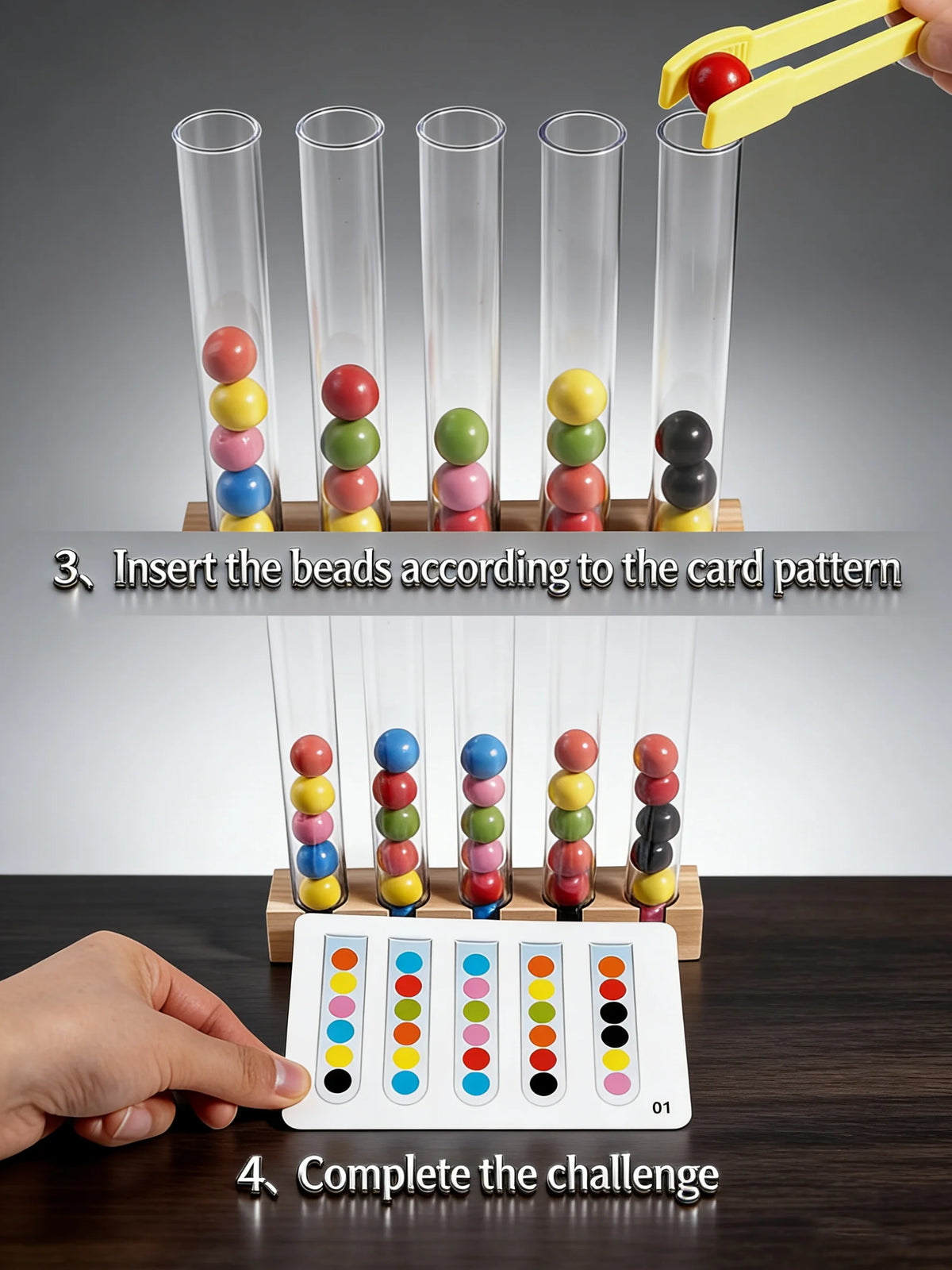 Color Bead Sorting & Tweezers
