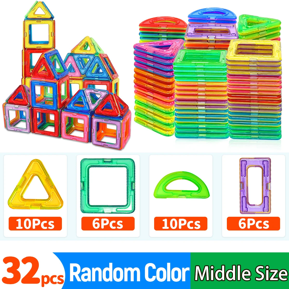 MagniBuild Magnetic Tiles