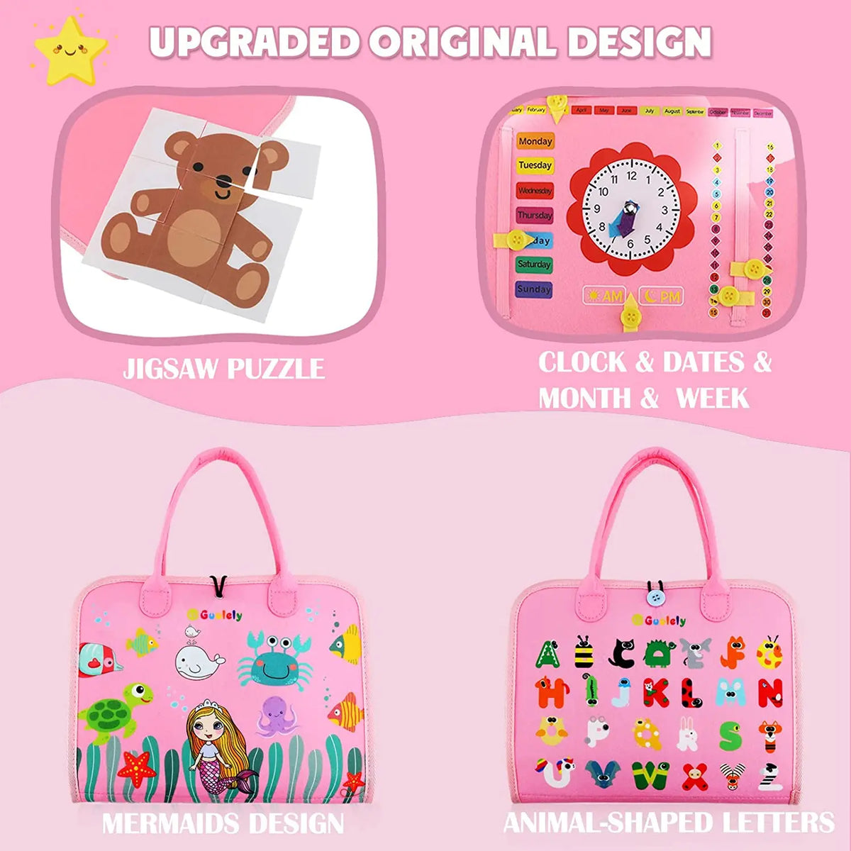 Montessori Busy Board Activity Bag