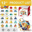 22-in-1 Toddler Busy Board Activity Cube Toys Fine Motor Skill Early Educational Montessori Sensory Travel Toys Boy Girl Gifts