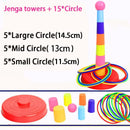 Children Throw Circle Game Ferrule Stacked Toys Fun Indoor Outdoor Parent-Child Interactive Circle Layers Early Education Gift