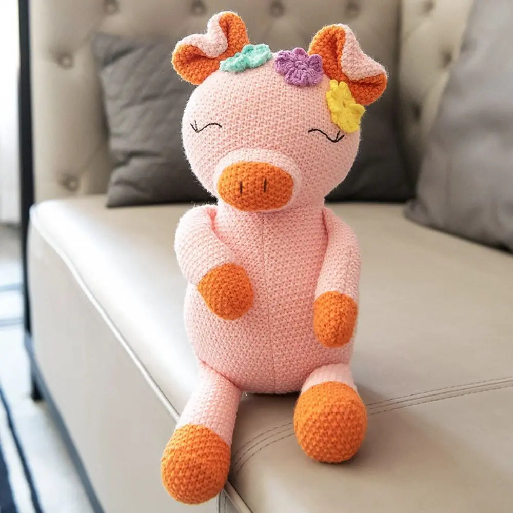 Cute Design Crocheted Wool Plush Toy Kawaii Style Soothing Texture Soft Stuffed Plush Toy Children Gits Educational Plush Toy