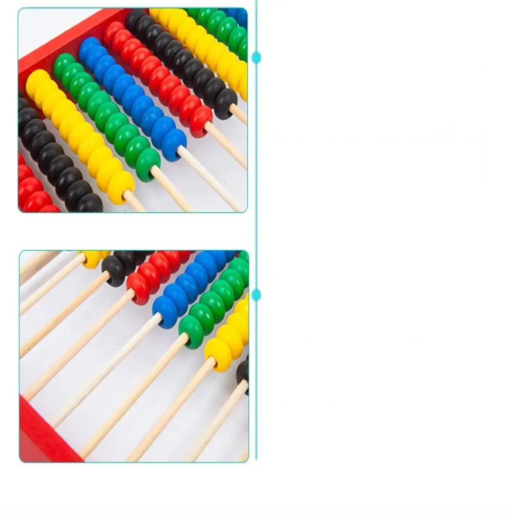 Counting Red Blue Wooden Abacus Wooden Intelligence Development Calculation Bead Hobbies Educational Learning Toy Kid Toys