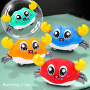 Crawling Crab Tummy Time Walking Dancing Toy Baby Sensory Toys Infant Learning Crawl Gifts Double Force Walking Crawling kid Toy