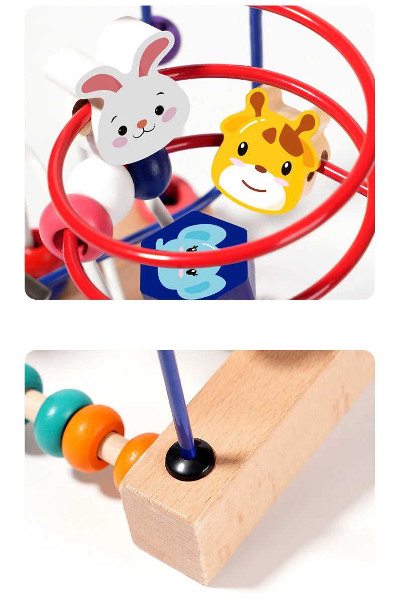 Wooden Animal Bead Maze