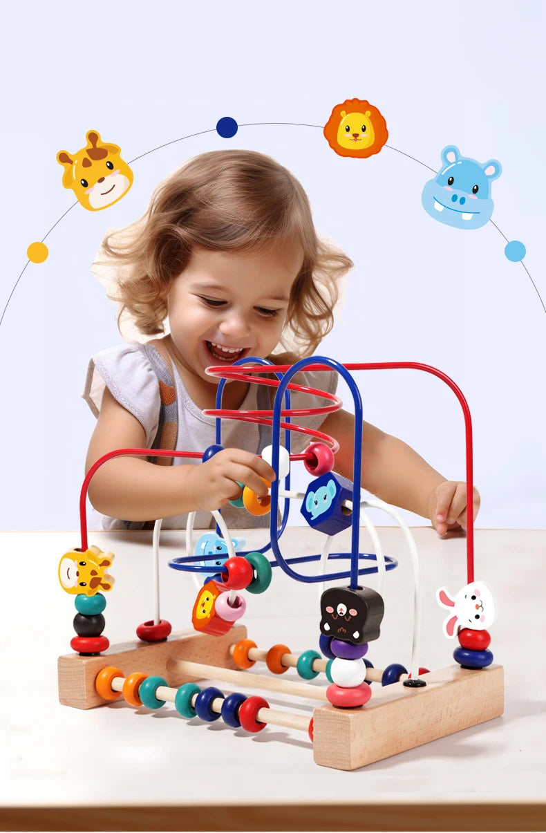 Wooden Animal Bead Maze