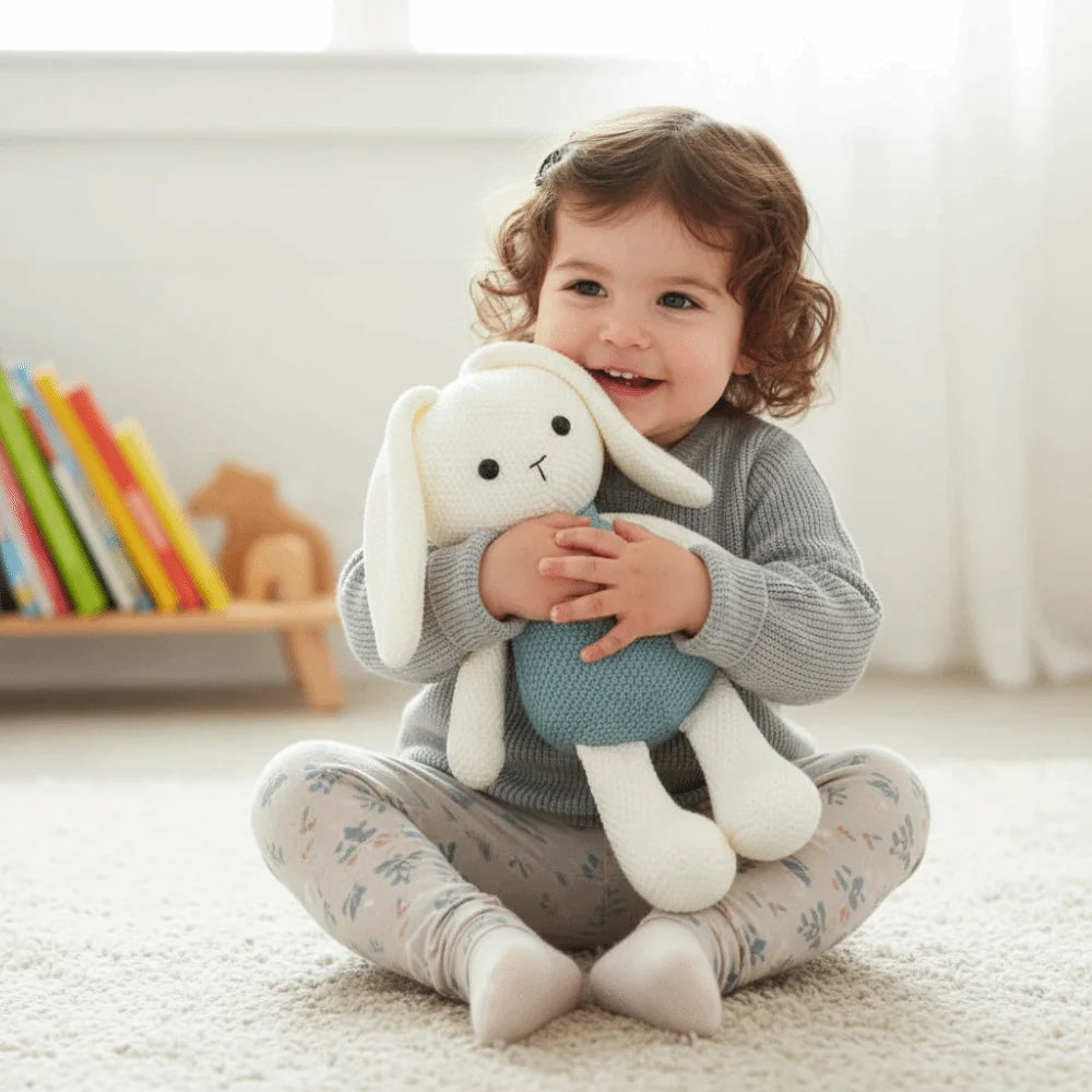 Cute Design Crocheted Wool Plush Toy Kawaii Style Soothing Texture Soft Stuffed Plush Toy Children Gits Educational Plush Toy