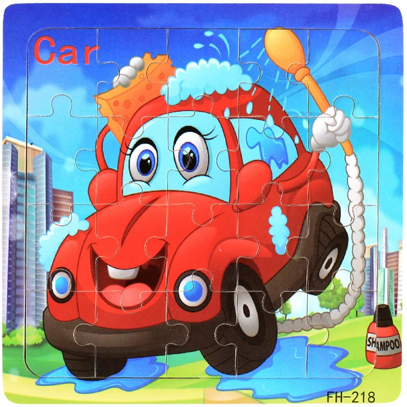 Wooden 3D Cartoon Puzzle