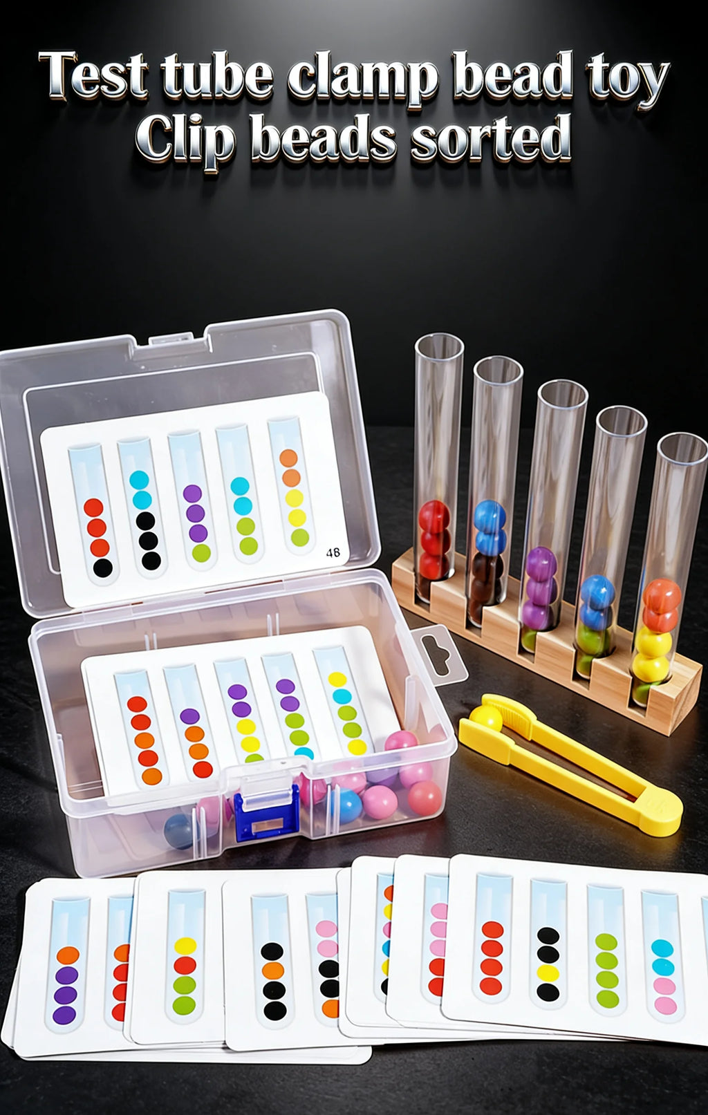 Color Bead Sorting & Tweezers