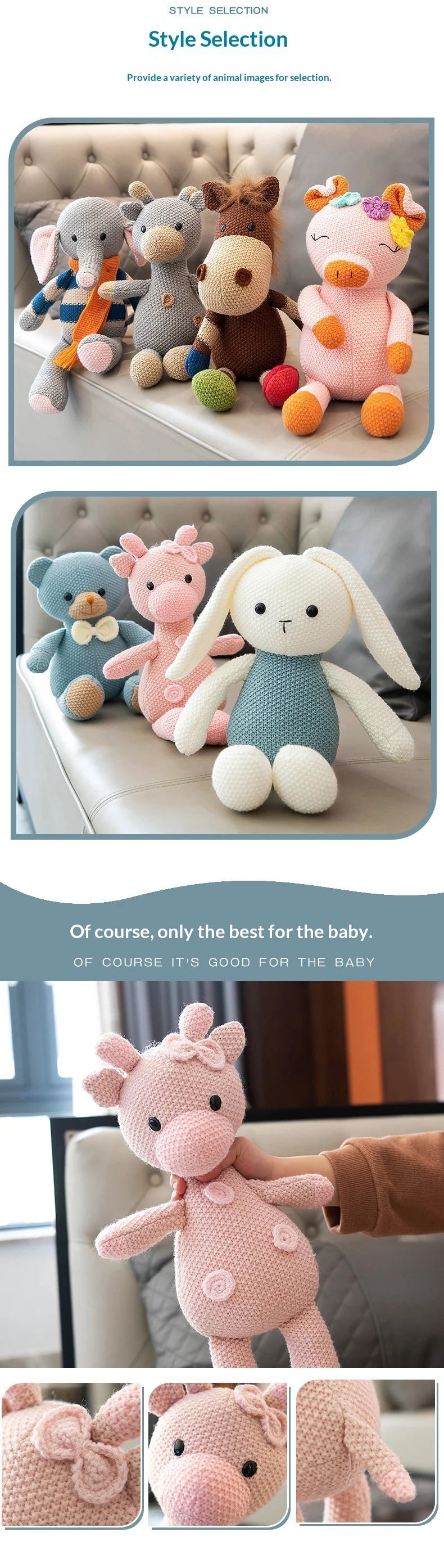 Snuggly Bear Rabbit Plush Doll - Adorable Bed Companion Stuffed Animal Cozy and Cute Gift for Girls Women and Kids