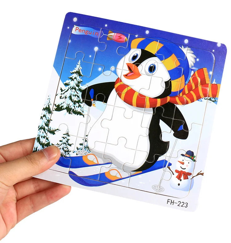 Wooden 3D Cartoon Puzzle