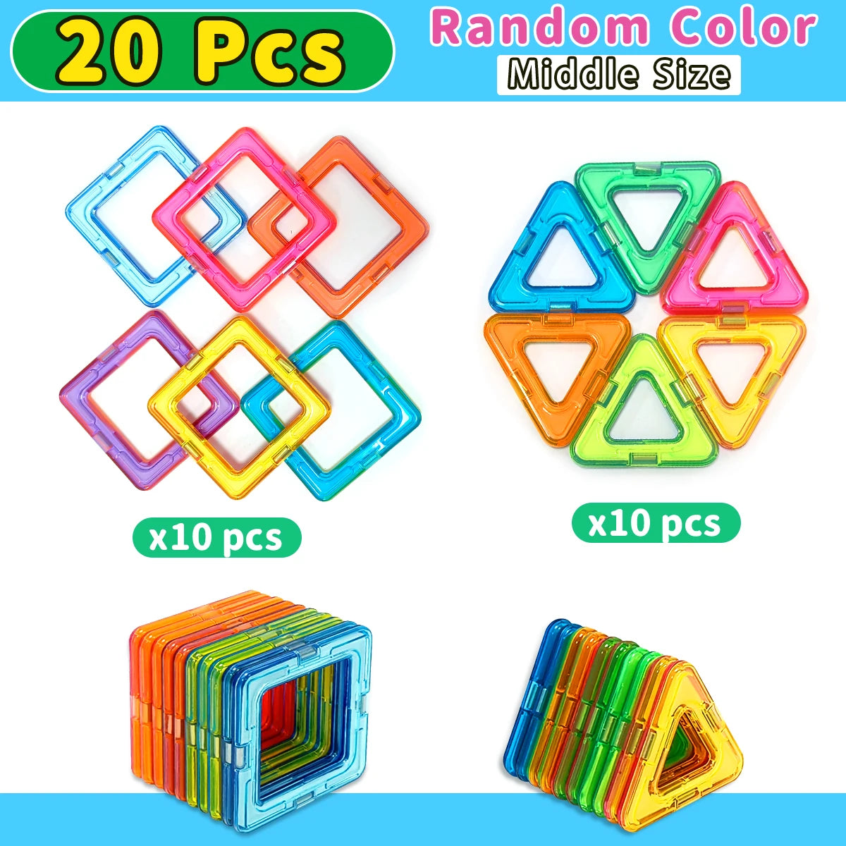 MagniBuild Magnetic Tiles