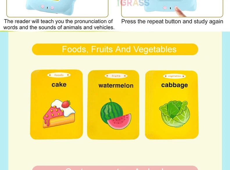 Educational Language And Literacy Learning Toys Talking Flash Cards Kids Games Audio Book Gift Russian Alphabet Spanish French