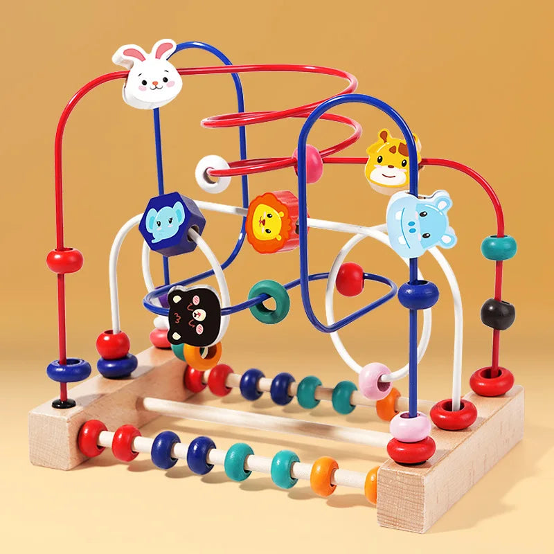 Wooden Animal Bead Maze