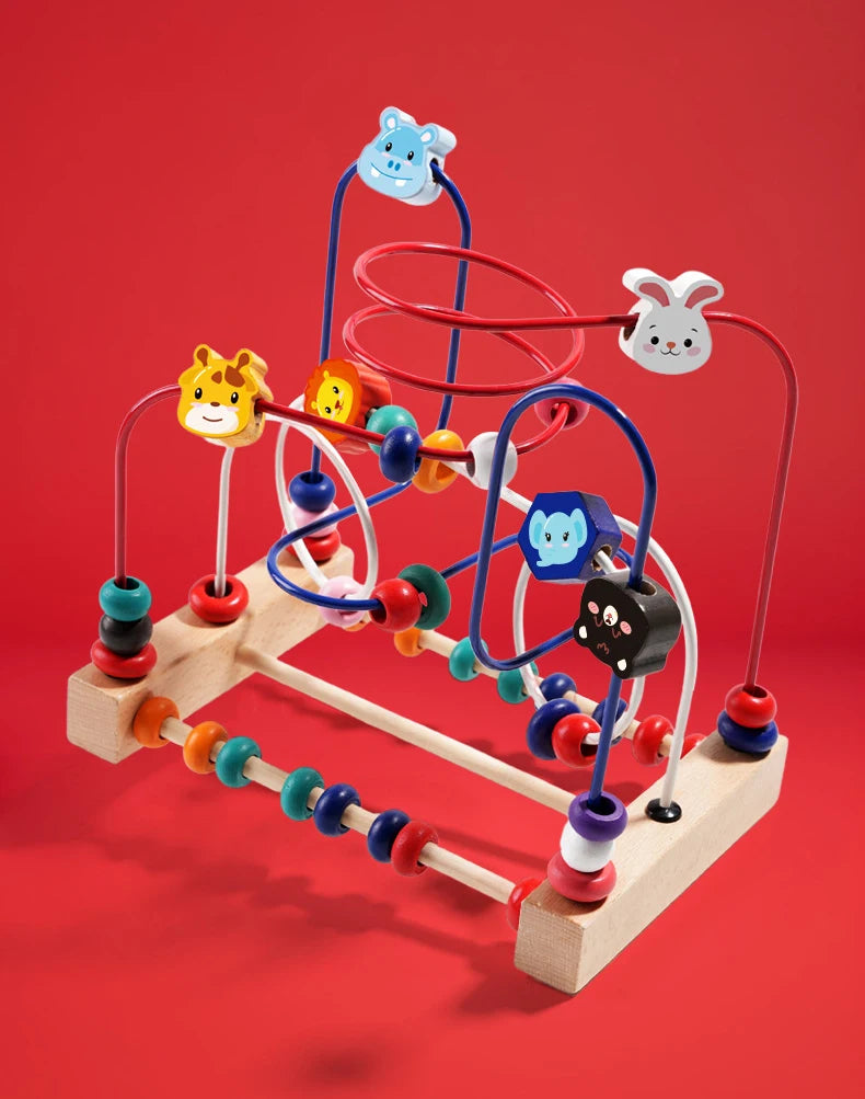 Wooden Animal Bead Maze