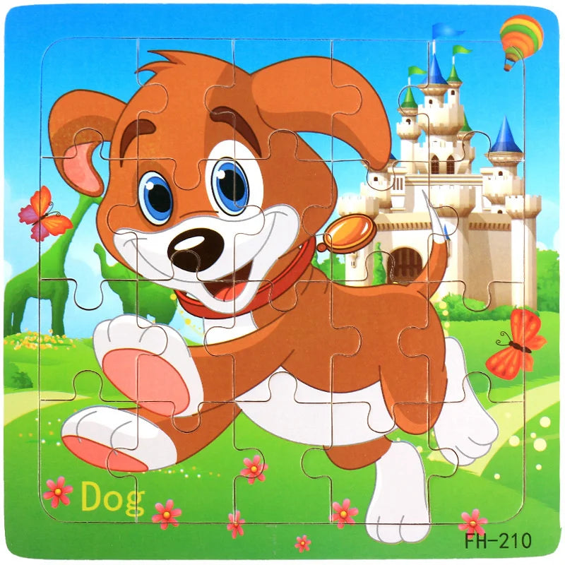 Wooden 3D Cartoon Puzzle