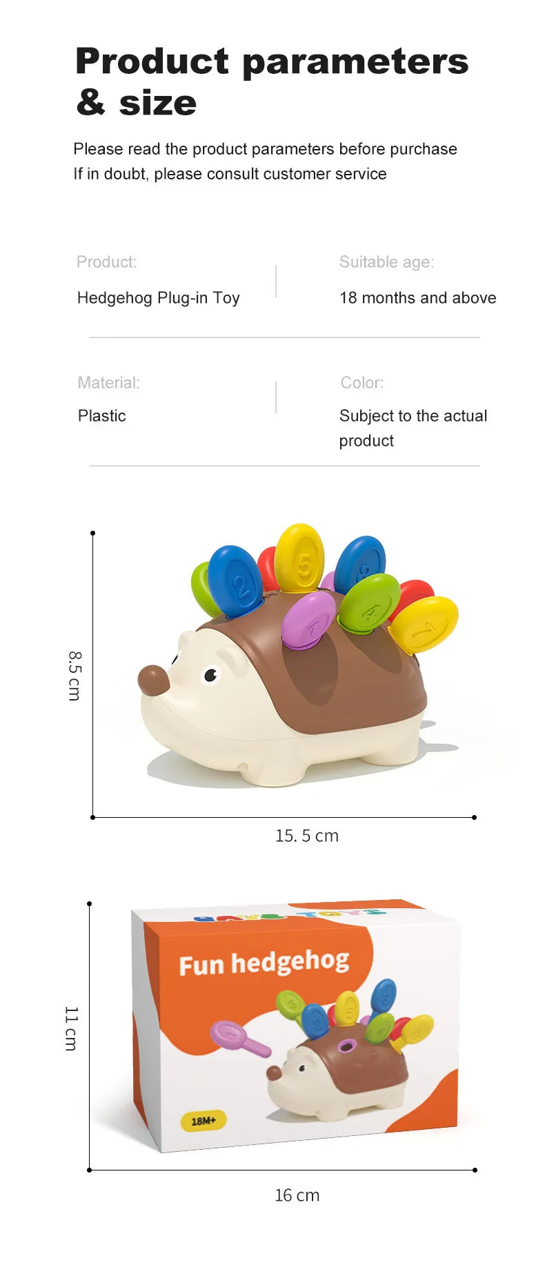 Montessori Hedgehog Fine Motor Toy