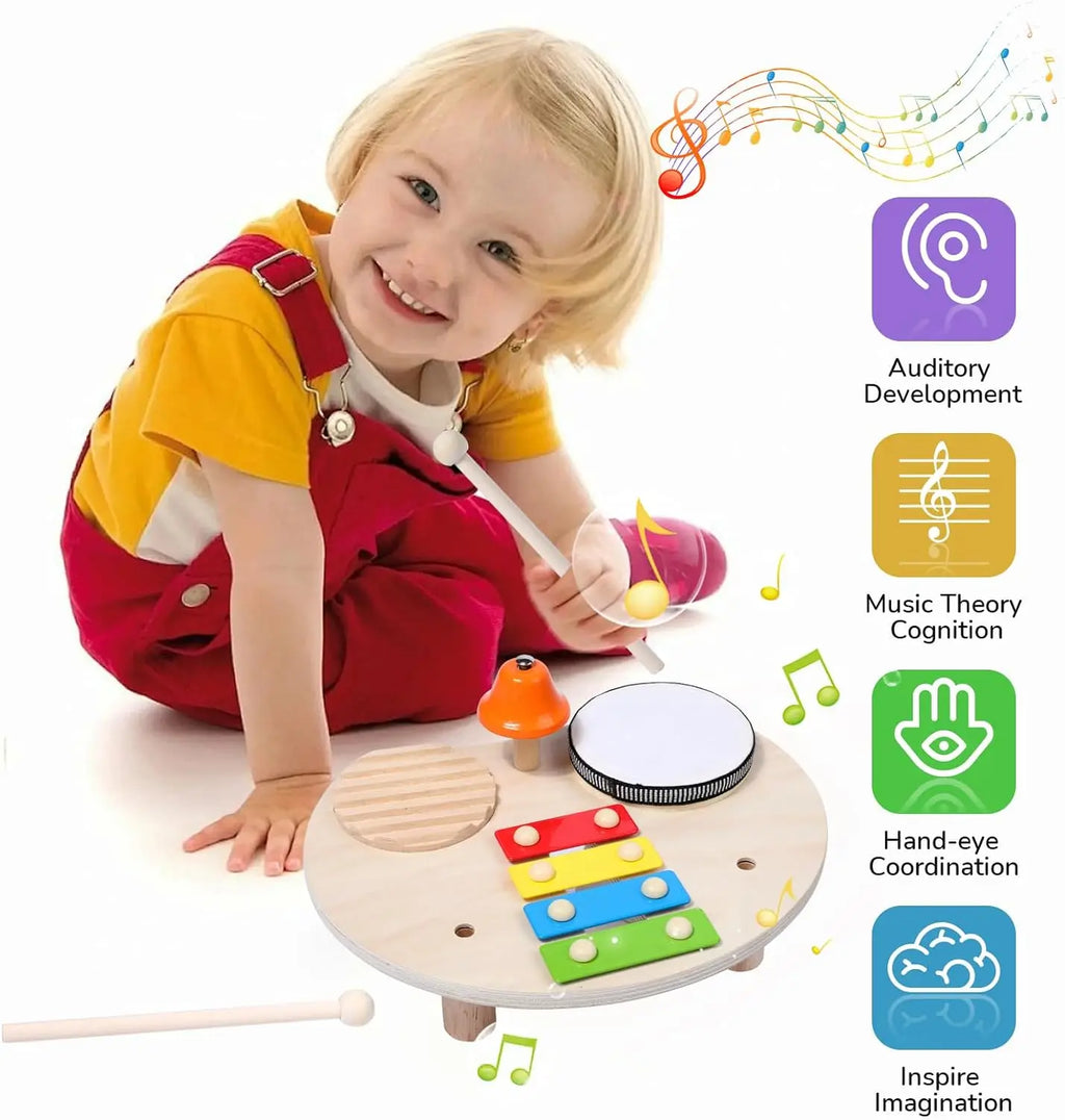 Wooden 7-in-1 Musical Table