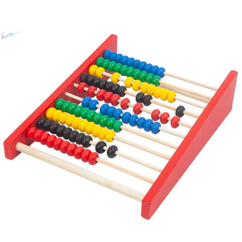 Counting Red Blue Wooden Abacus Wooden Intelligence Development Calculation Bead Hobbies Educational Learning Toy Kid Toys