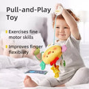 Baby Sensory Toys 0-6 Months - Crib & Car Seat Hanging Crab Attachment with Clip Rattles and Teether Toy for Newborn Infant Gift