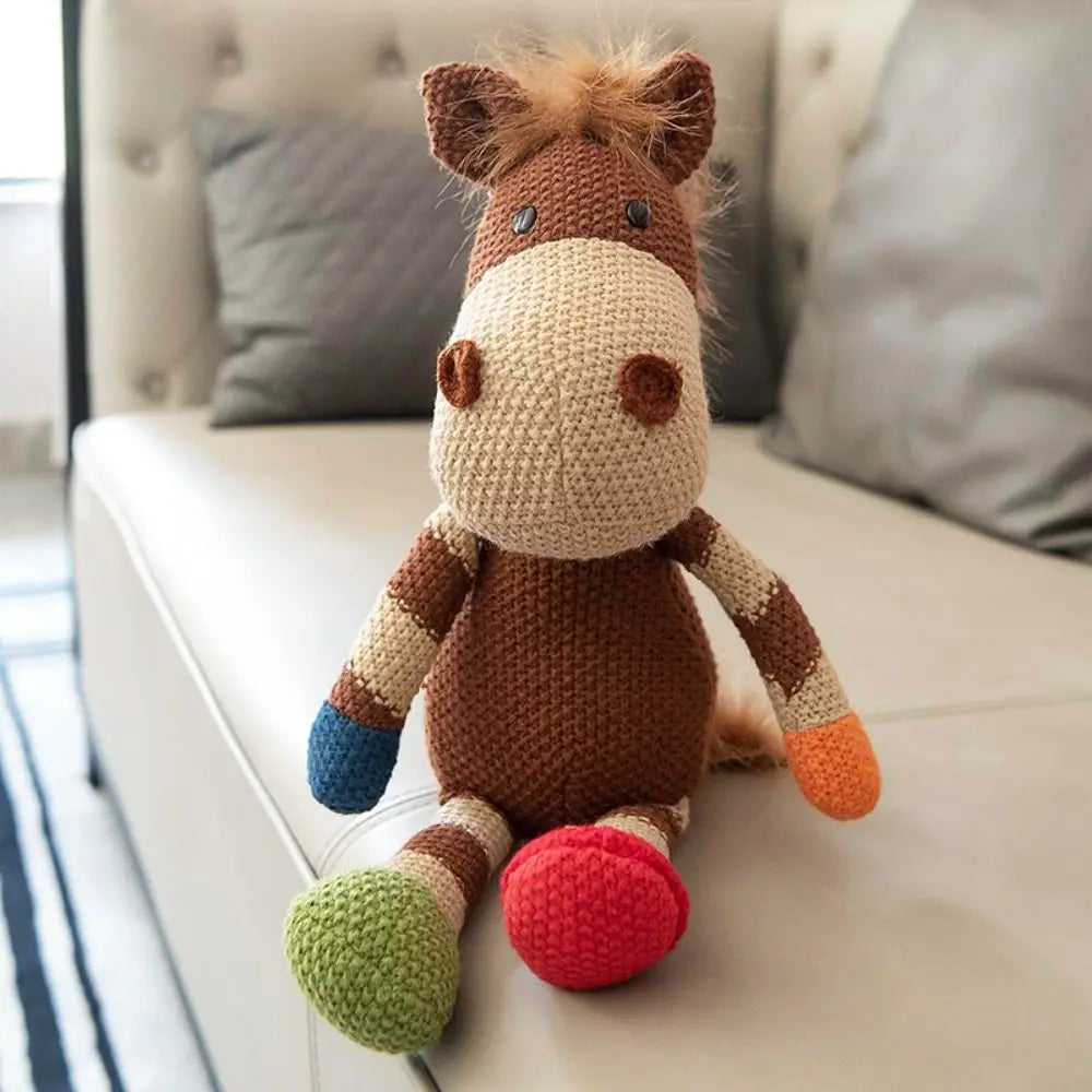 Cute Design Crocheted Wool Plush Toy Kawaii Style Soothing Texture Soft Stuffed Plush Toy Children Gits Educational Plush Toy