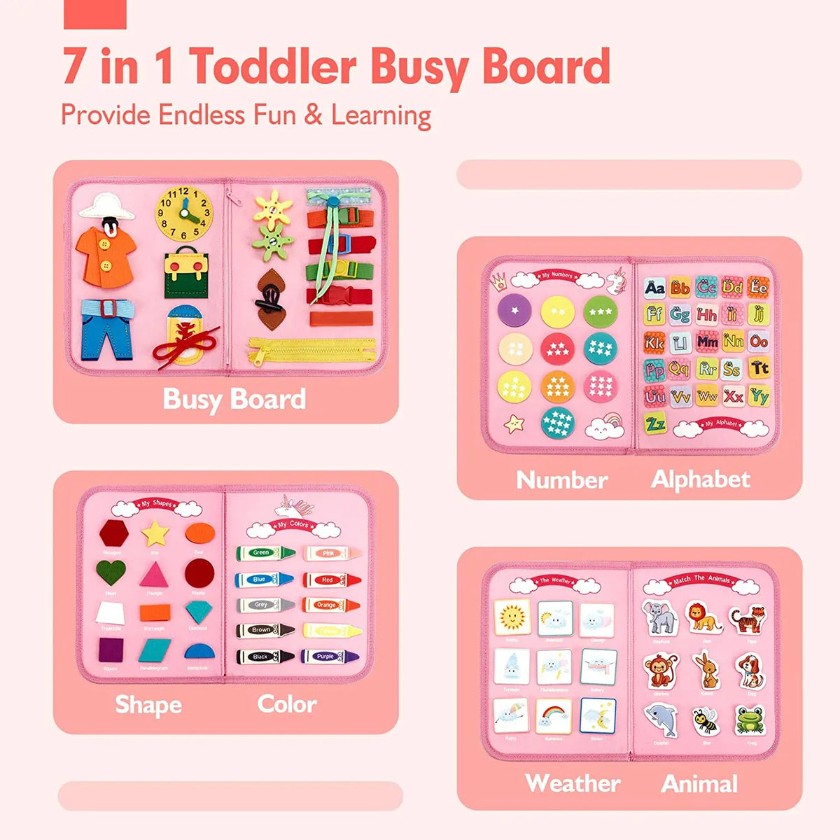 Montessori Busy Board Activity Bag