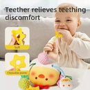 Baby Sensory Toys 0-6 Months - Crib & Car Seat Hanging Crab Attachment with Clip Rattles and Teether Toy for Newborn Infant Gift