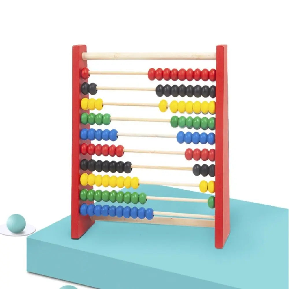 Counting Red Blue Wooden Abacus Wooden Intelligence Development Calculation Bead Hobbies Educational Learning Toy Kid Toys