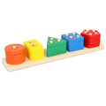 Montessori Wooden Shape Sorting & Stacking Toy