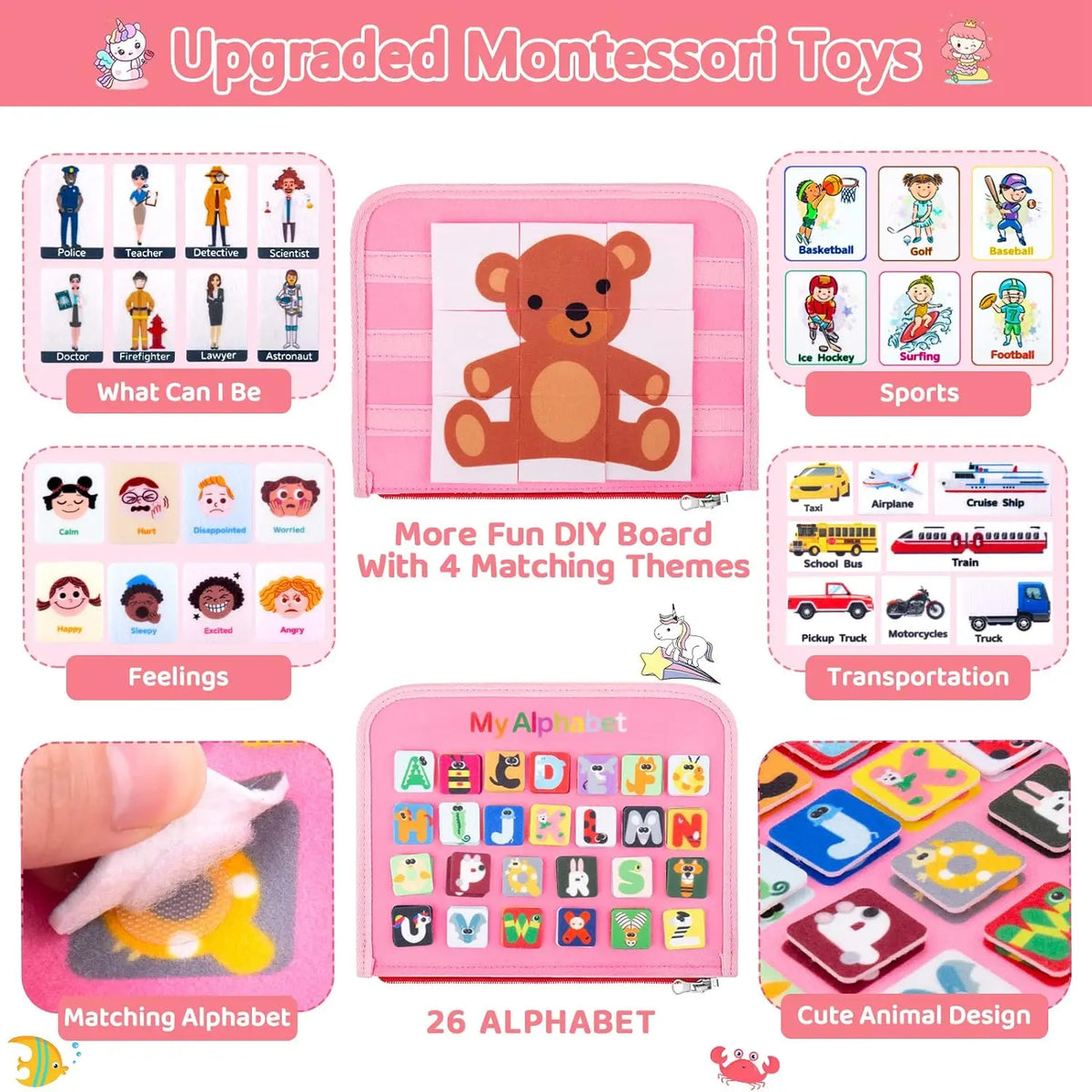 Montessori Busy Board Activity Bag