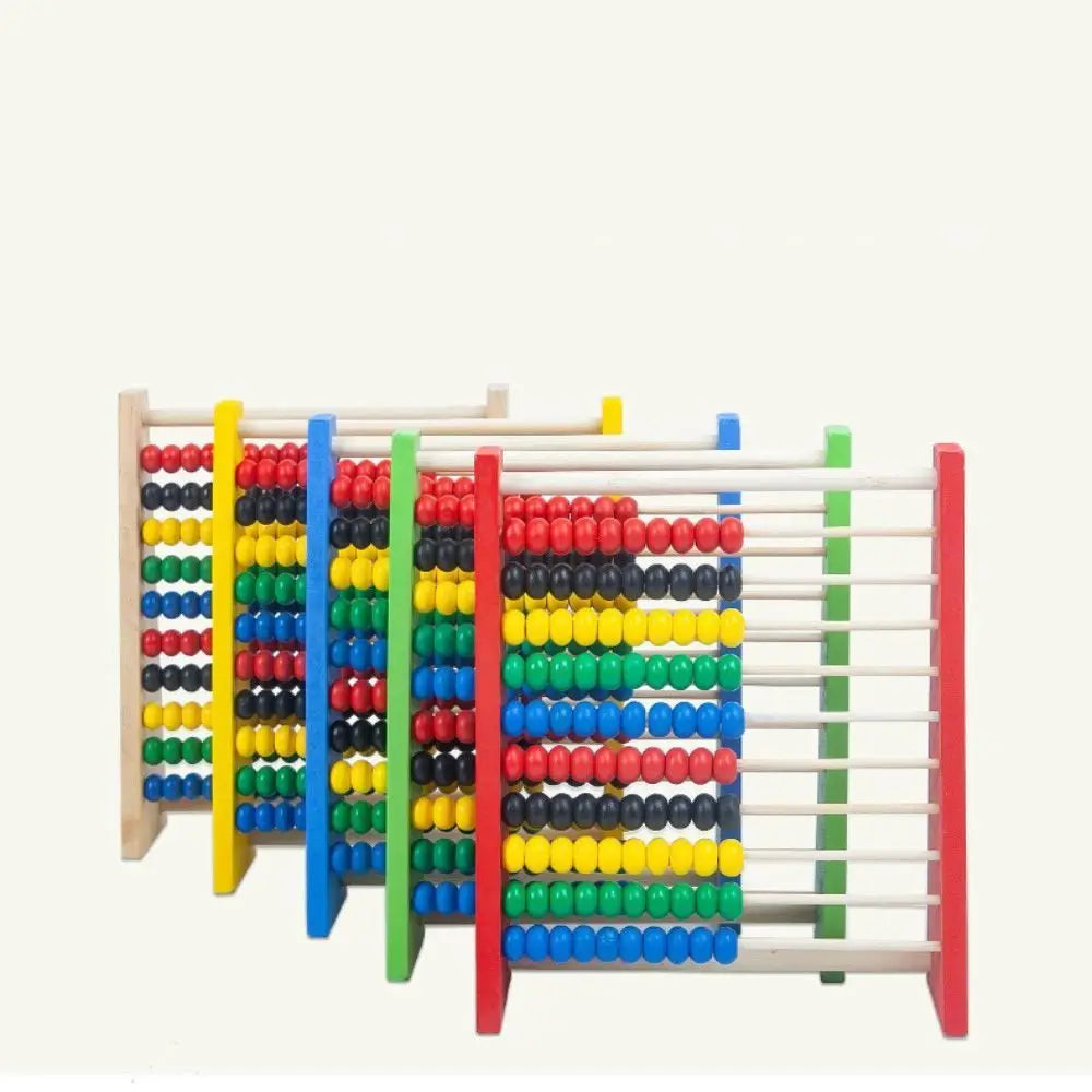 Counting Red Blue Wooden Abacus Wooden Intelligence Development Calculation Bead Hobbies Educational Learning Toy Kid Toys