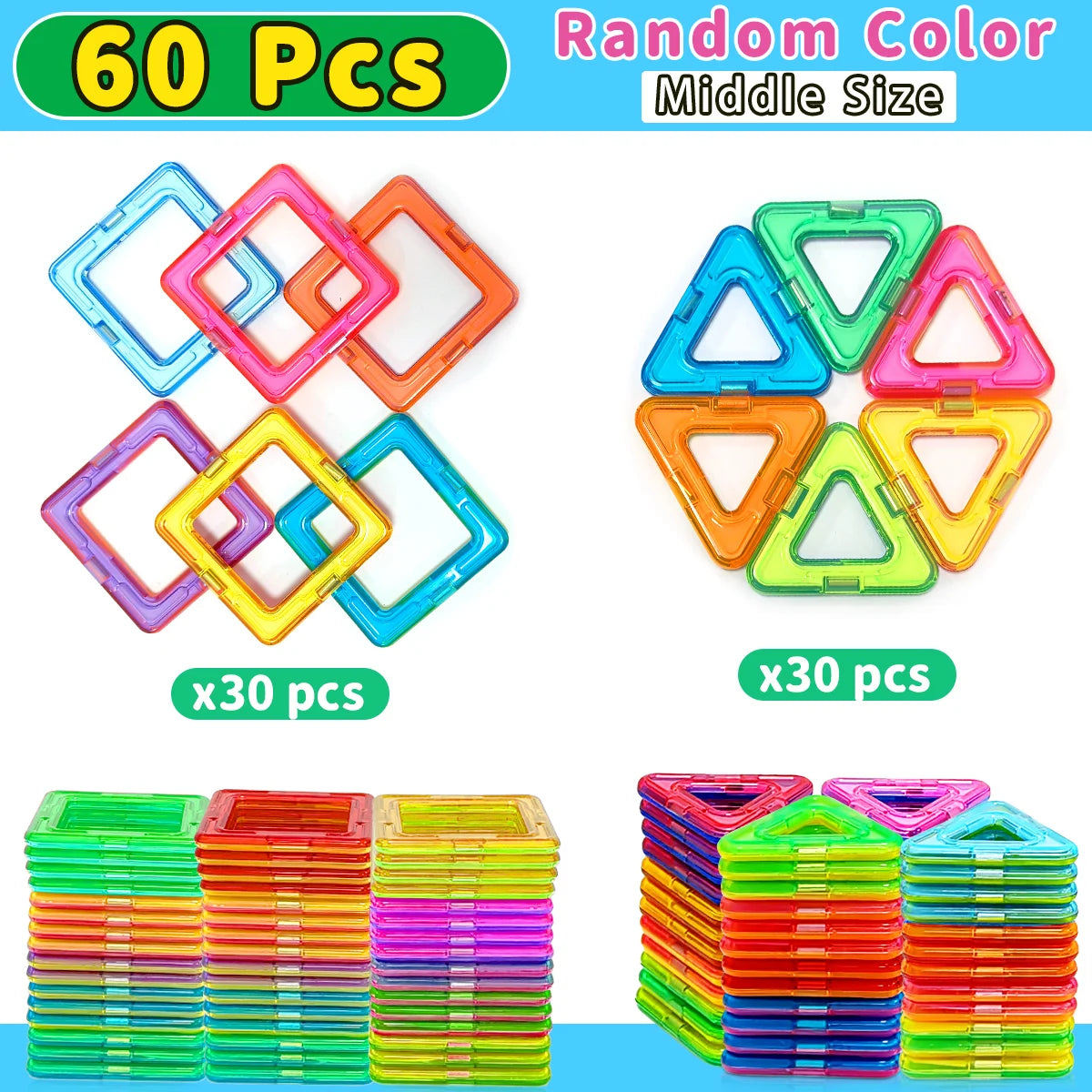 MagniBuild Magnetic Tiles