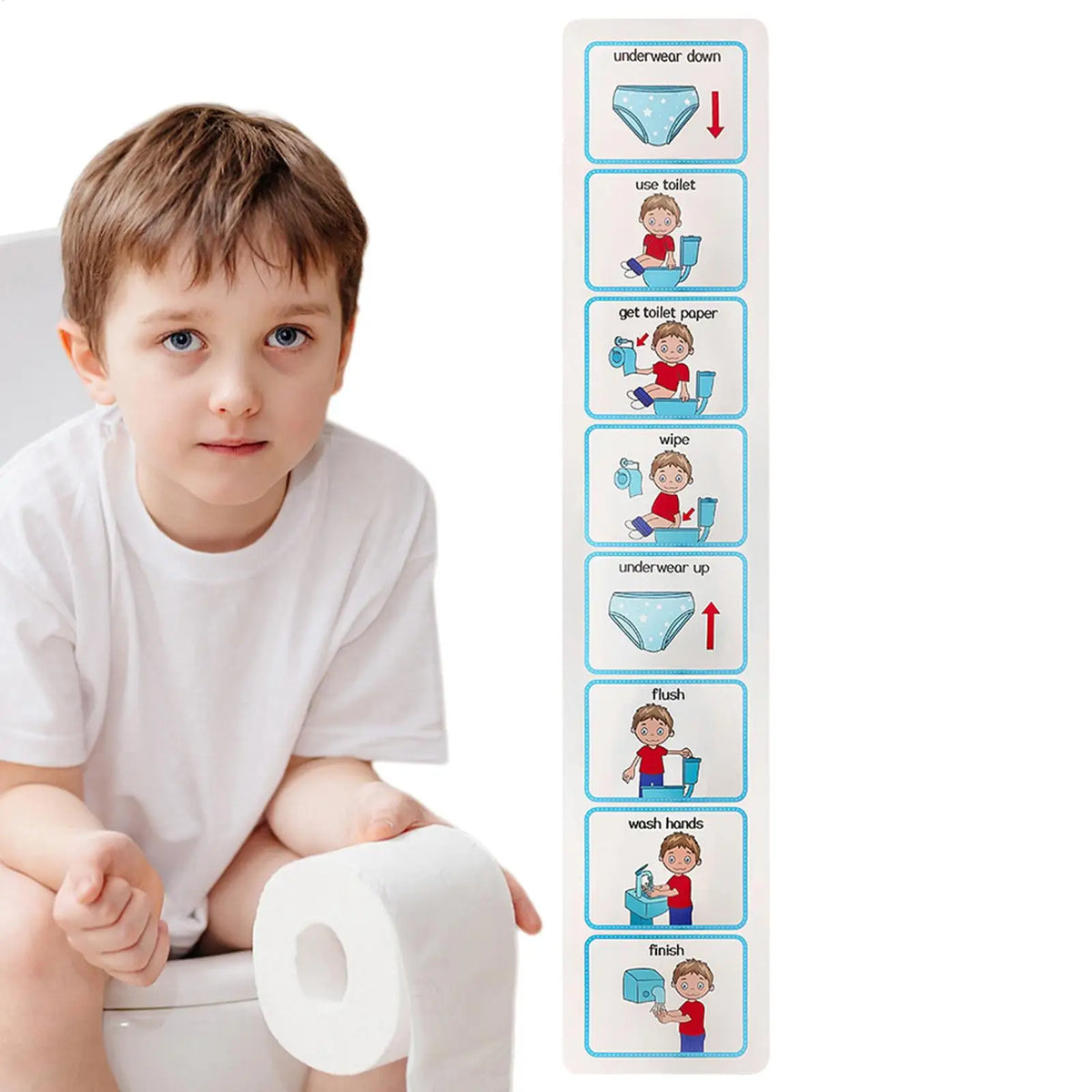 Potty Training Visual Schedule Toilet Chart Schedule Sticker Cards For Visual Aid Special Ed Speech Delay Non Verbal Children