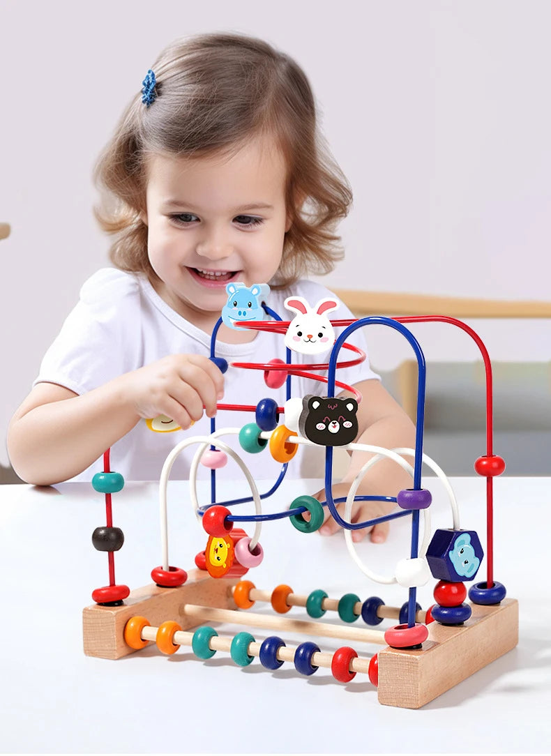 Wooden Animal Bead Maze