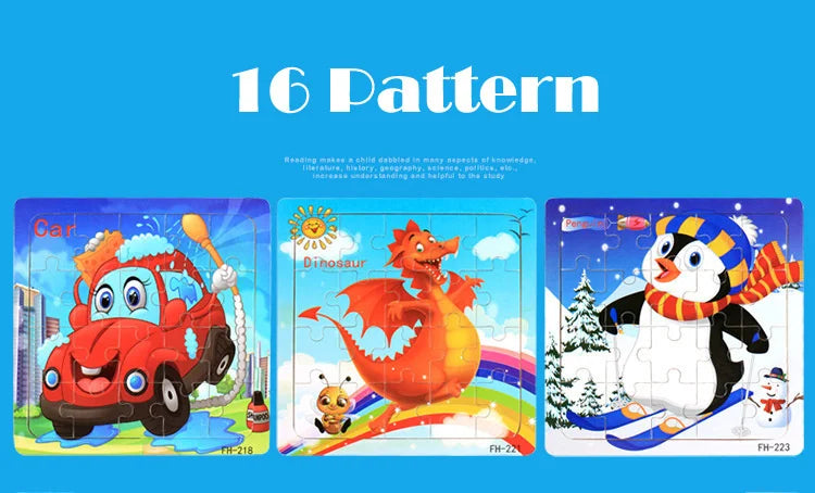 Wooden 3D Cartoon Puzzle
