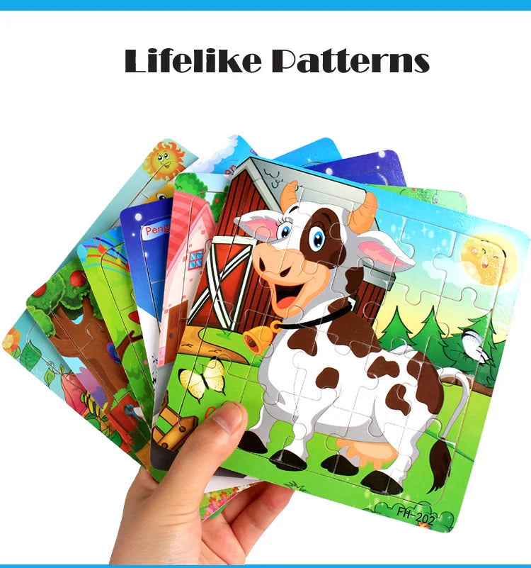Wooden 3D Cartoon Puzzle