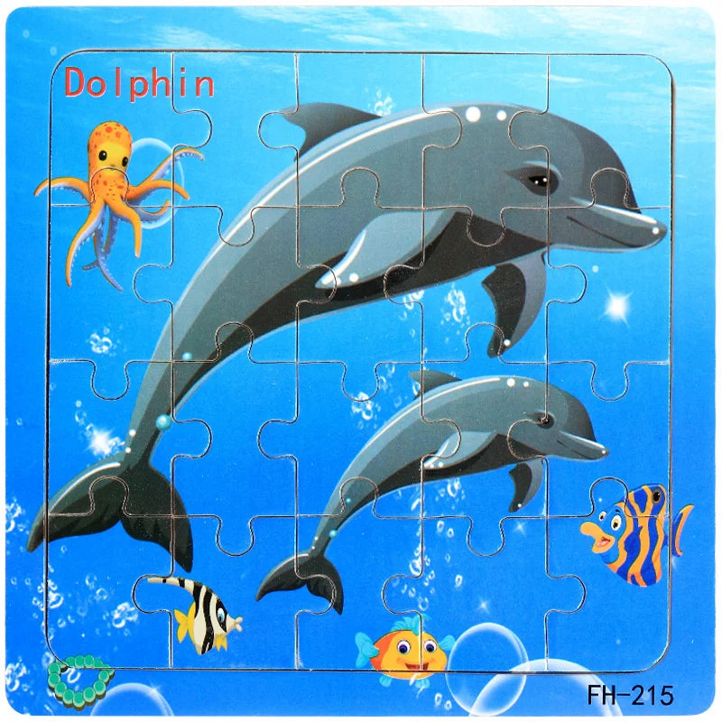 Wooden 3D Cartoon Puzzle