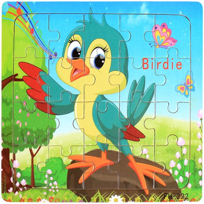 Wooden 3D Cartoon Puzzle