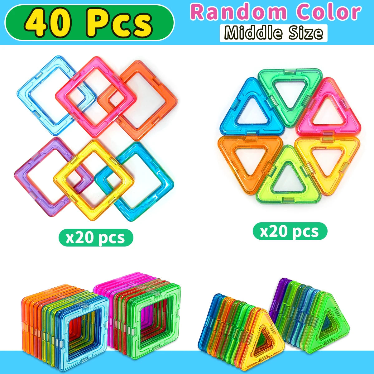MagniBuild Magnetic Tiles