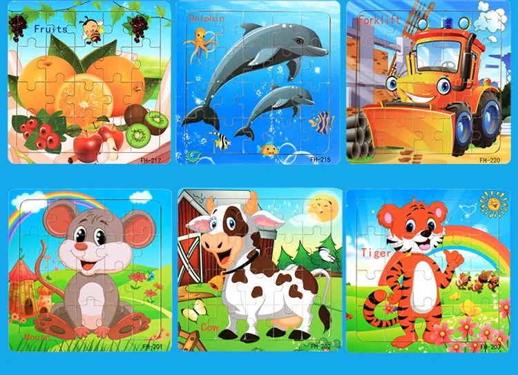 Wooden 3D Cartoon Puzzle
