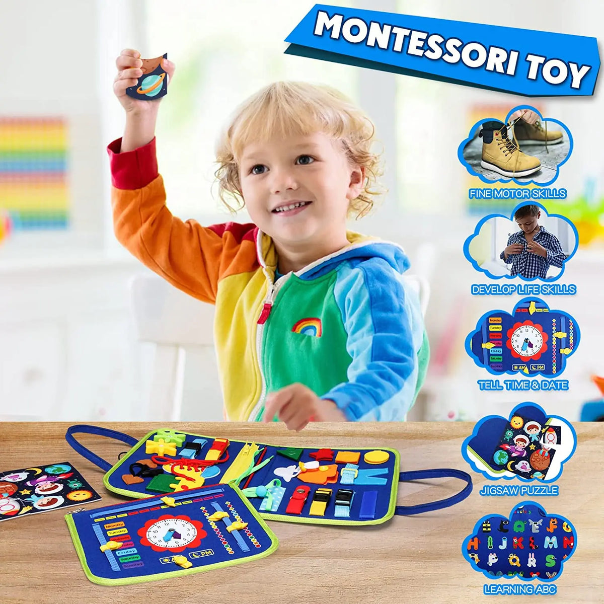 Montessori Busy Board Activity Bag